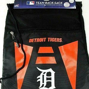 Detroit Tigers MLB Cinch Back-Sack Black Drawstrin